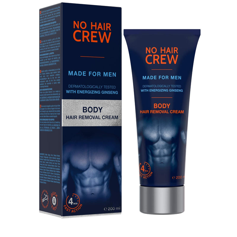 [Australia] - 2 X NO HAIR CREW Body Hair Removal Cream – Depilatory Cream Made for Men, 200 ml (Set 2 x 200ml) 