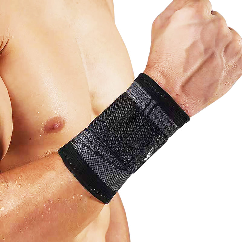 [Australia] - HiRui Wrist Brace Wrist Wraps Compression Wrist Strap, Wrist Support for Work Fitness Weightlifting Sprains Tendonitis, Carpal Tunnel Arthritis, Pain Relief, Adjustable Wristbands 2 PACK (Black, M) Black Medium (Pack of 2) 
