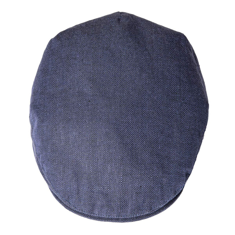 [Australia] - BOTVELA Men Linen Flat Ivy Breathable Summer Newsboy Hat 7 3/4-7 7/8 Herringbone Navy 