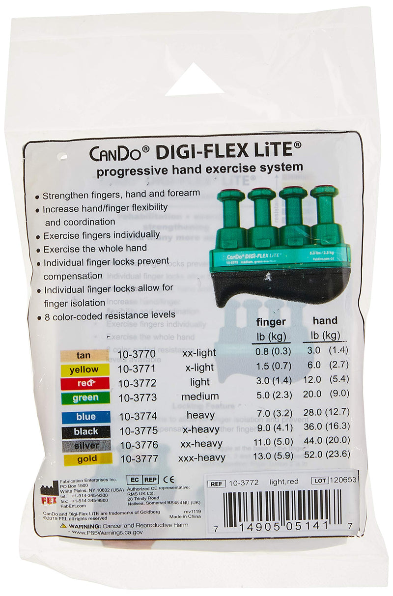 [Australia] - CanDo 10-3772 Digi-Flex LiTE Exerciser, Light, Red Red: Light 