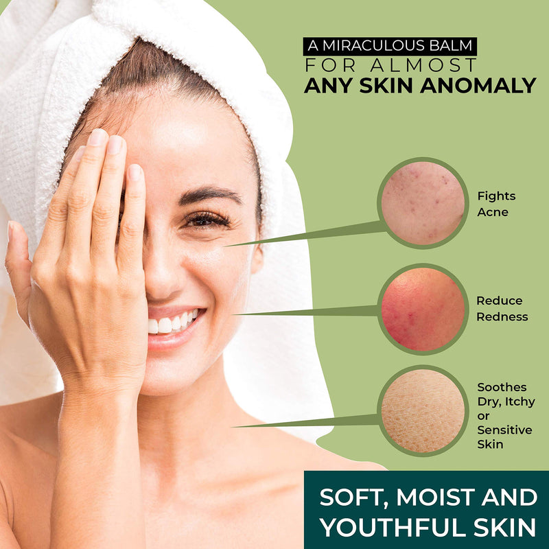 [Australia] - Auromere Ayurvedic Neem Balm - All Natural Rosacea, Eczema And Psoriasis Cream for Face and Body - Contains 34% Neem Oil for Skin - Soothes Dry, Itchy or Sensitive Skin and Reduce Redness - 2oz 