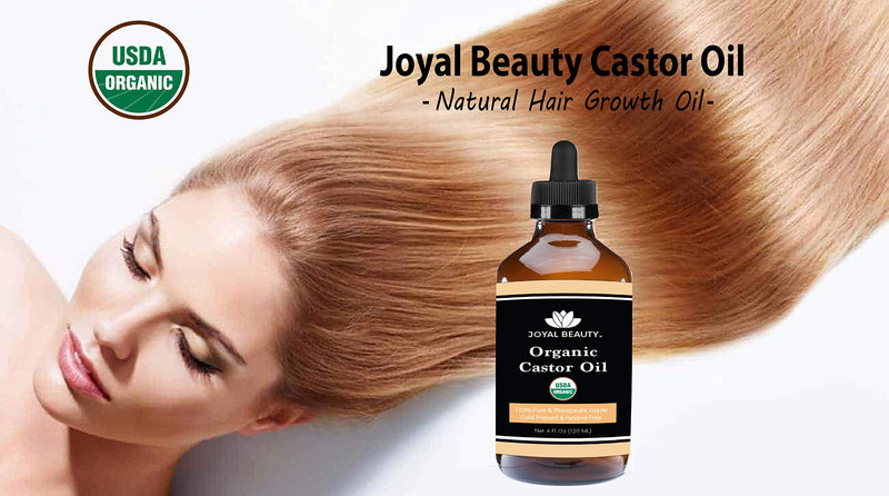 [Australia] - Castor Oil (120 ML) USDA Certified Organic 100% Pure Cold-Pressed Hexane-free Premium Quality for Hair Growth, Eyelashes, Eyebrows, Beard and Skin by Joyal Beauty. Bonus FREE Mascara Kit Included 