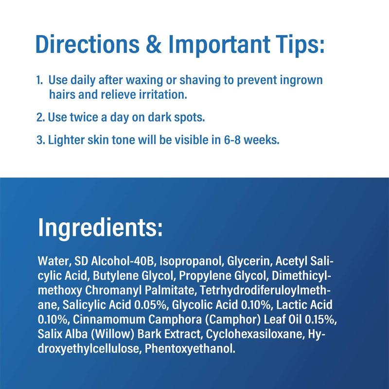 [Australia] - Razor Bump and Ingrown Hairs Serum - After Shave Solution Roll-On for Ingrown Hairs, Razor Burns and Razor Bumps for Men and Women 