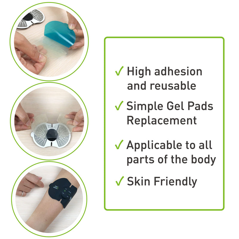 [Australia] - TENS MAKER Gel Pads, Adhesive Gel Pad for Tens Unit Smart Stimulator Wireless Machine, Good for Muscle Workout and Pain Relief Therapy, Portable Device for Abs Exercise Electro Trainer Belt 