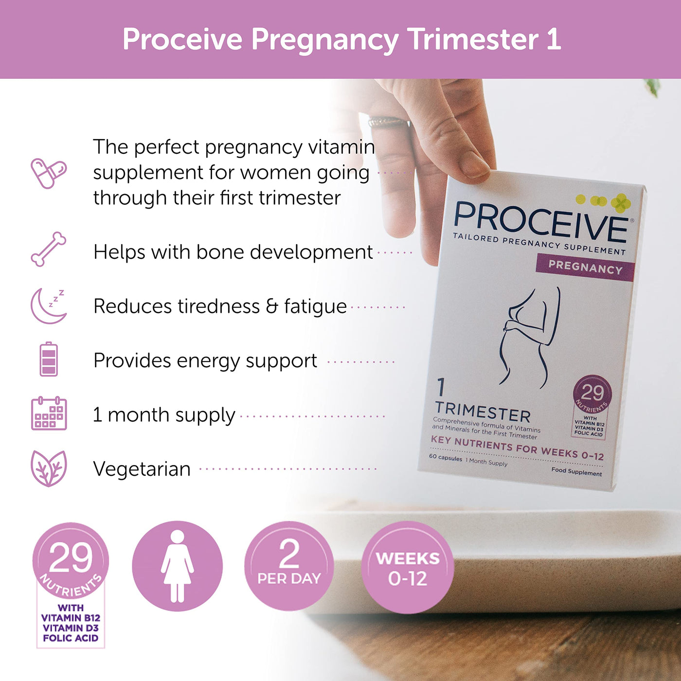 Proceive Pregnancy 1st Trimester - 60pk