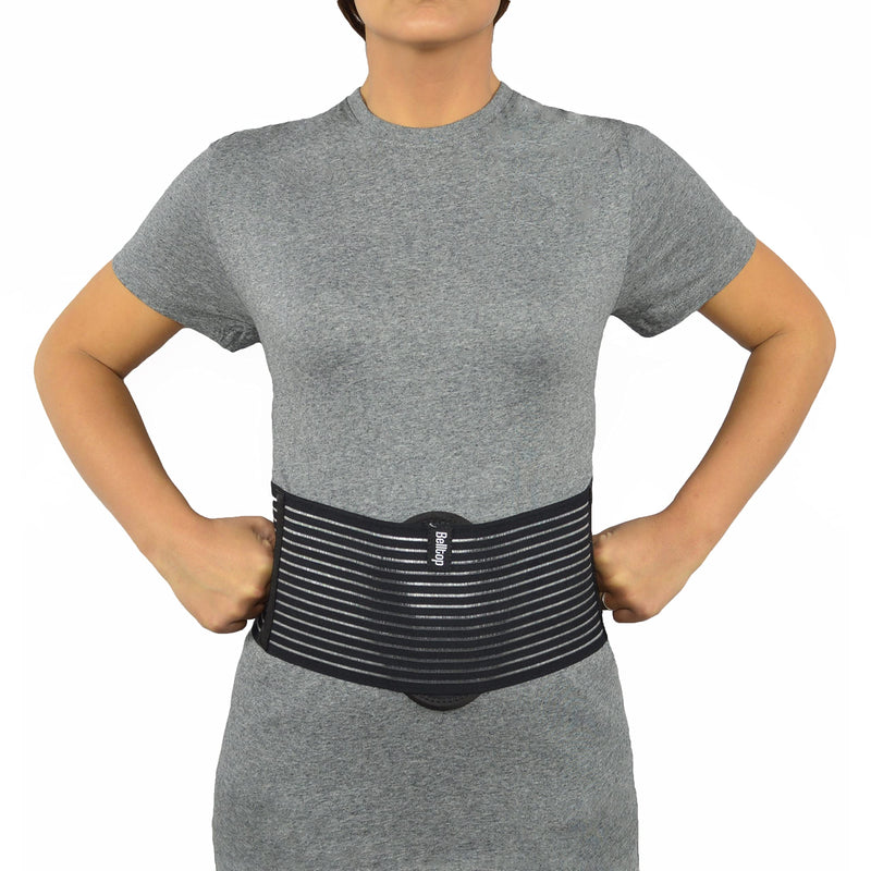 [Australia] - Belltop - Umbilical hernia belt for women and men - Hernia support for men with compression pad (inguinal, femoral, incisional) - Abdominal binder post surgery and postpartum (S/M) S/M (24 to 38 inch umbilical area) 