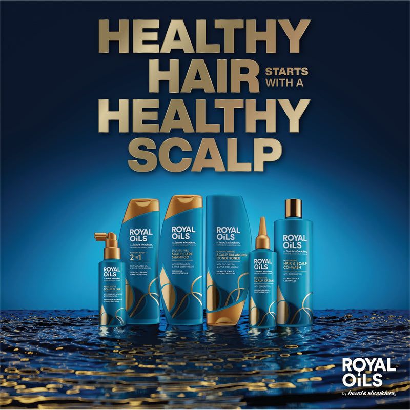 [Australia] - Head and Shoulders Scalp Cream Treatment, Daily Moisture, Anti Dandruff, Royal Oils Collection with Coconut Oil, Scalp Care for Natural and Curly Hair, 5.0 fl oz 
