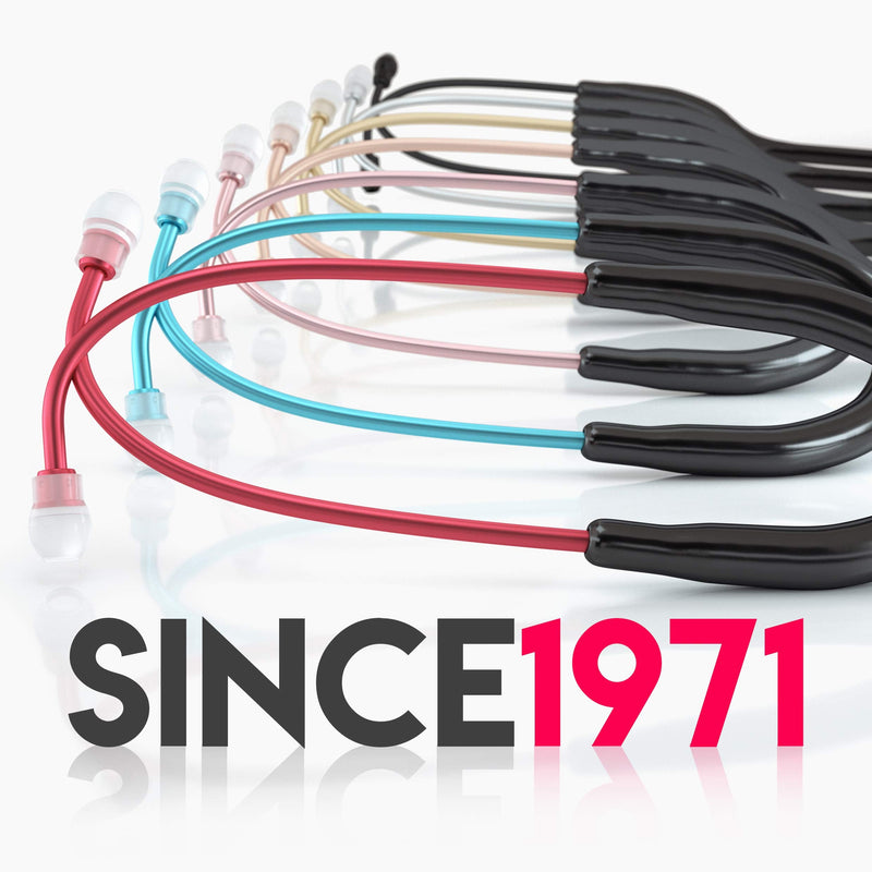 [Australia] - MDF Acoustica Lightweight Stethoscope, Adult, Dual Head, Free-Parts-for-Life, Black Tube, Aqua Chestpiece-Headset, MDF747XPAQ11 Black-Aqua 