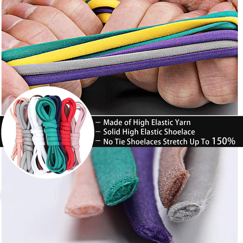 [Australia] - Elastic No Tie Shoe Laces For Adults,Kids,Elderly,System With Elastic Shoe Laces(2 Pairs) 02-black 