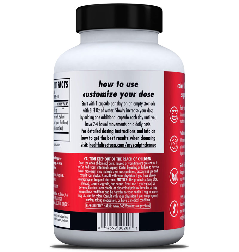 [Australia] - Sculpt n' Cleanse 100ct: Colon Cleanse, Detox, Weight Loss & Increased Energy Supplement | Vegan | Non GMO 100 Count (Pack of 1) 