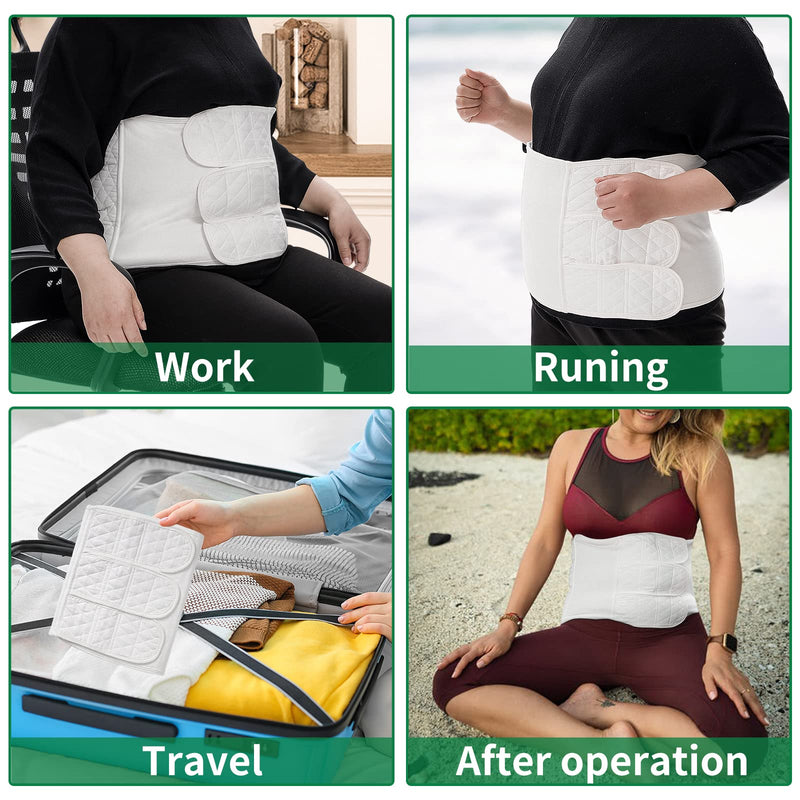[Australia] - Plus Size Abdominal Binder Post Surgery tummy tuck- Belly Band for C Section Recovery postpartum- Compression Garment +Woman Lower Waist Support Belt- Hernia Belt For Men- Back brace for lower back (4XL) White XXXX-Large 