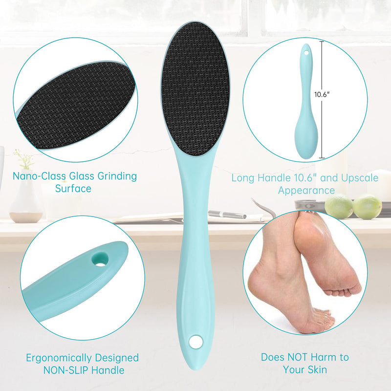 [Australia] - Foot Scrubber Callus Remover for Feet - Pedicure Tools Foot File Dead Skin Remover with Nano-Level Glass Grinding Points - Wet and Dry Heel Scraper Green 