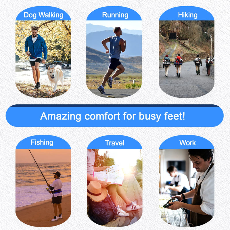 [Australia] - LTOHOE Memory Foam Insoles for Men, Replacement Shoe Inserts for Running Shoes, Hiking Shoes, Sneaker, Cushion Shoe Insoles Shock Absorbing for Foot Pain Relief, Comfort Inner Soles 8mm Black US 9 9 US Men Black-8mm 