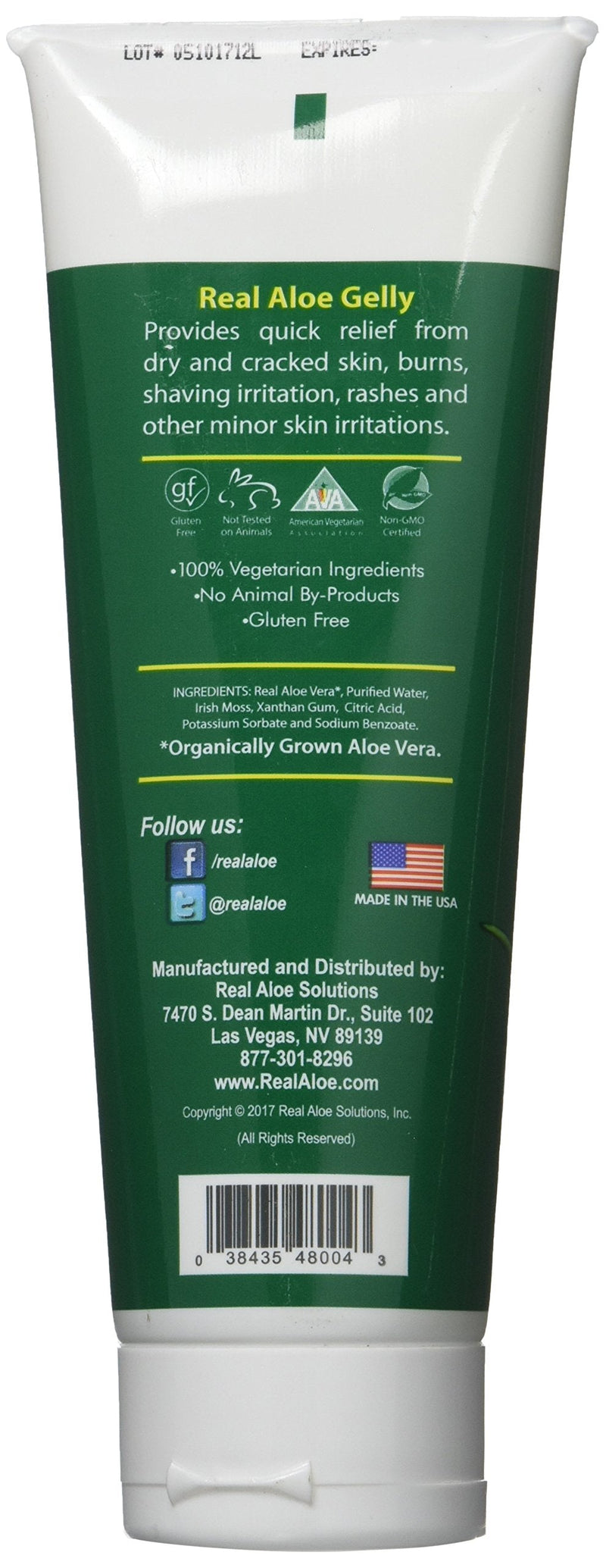 [Australia] - Real Aloe Aloe Vera Gelly - Unscented 8 oz (230 ml) Gel 