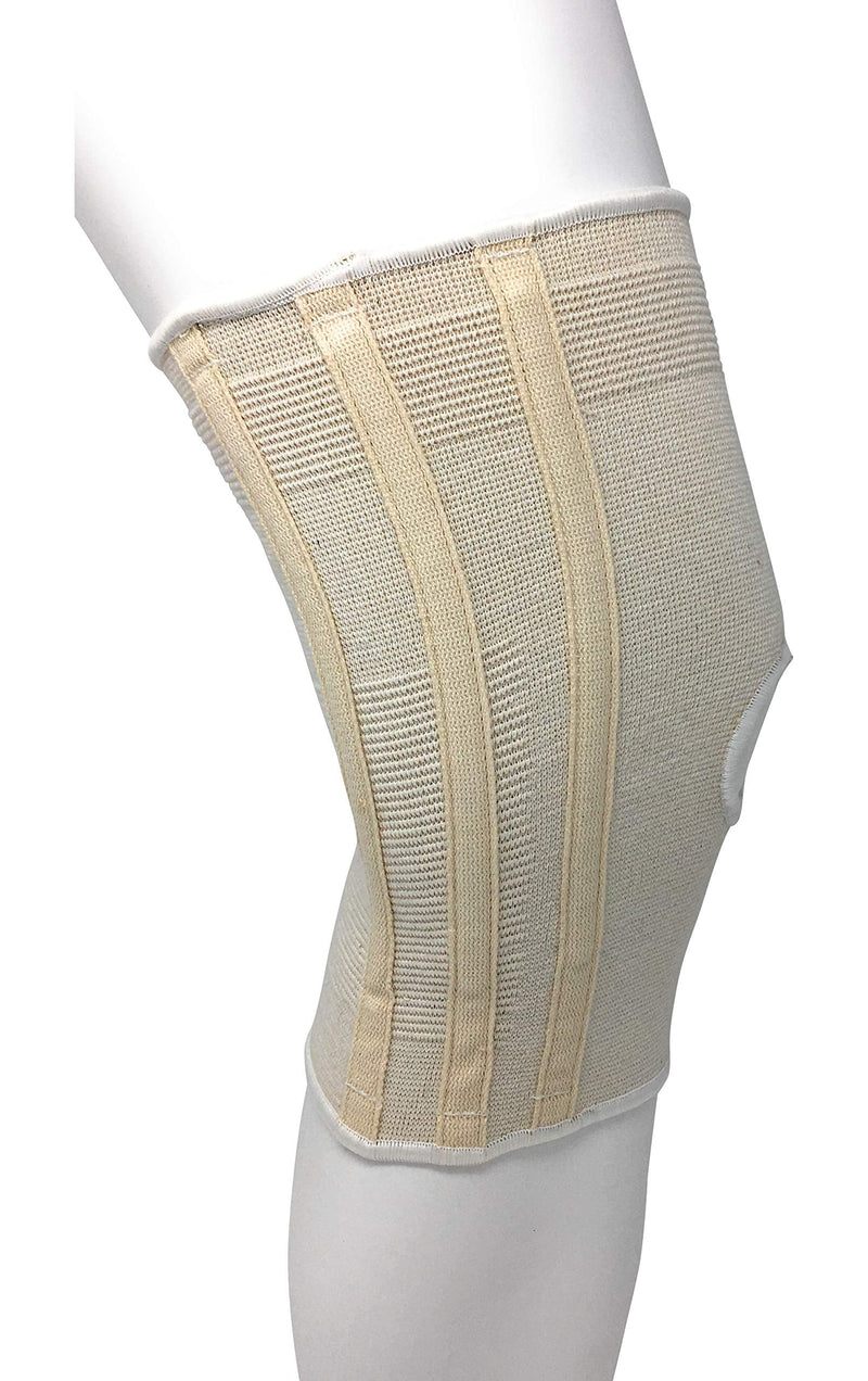 [Australia] - CHAMPION Knee Brace Flexible Stays Knit Elastic, White, Large 