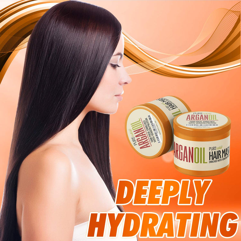 [Australia] - Argan Oil Hair Mask - Deep Conditioner Treatment for Dry Damaged Hair - Moroccan Split End Moisturizer, Hydrating Product 