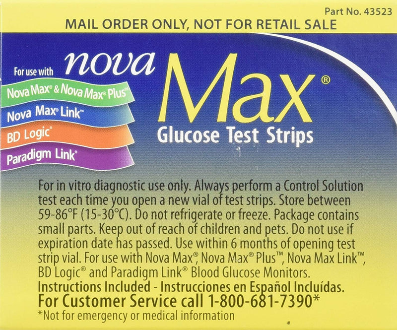 [Australia] - NovaMax Glucose Test Strips, Box of 50 Strips 
