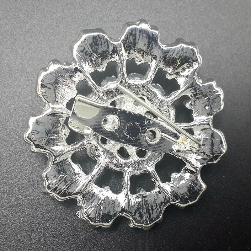 [Australia] - MEEJOA Lot 12pc Clear Rhinestone Crystal Flower Brooches Pins DIY Wedding Bouquet Broaches 