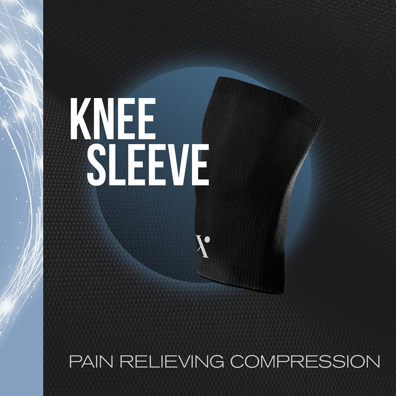 [Australia] - NUFABRX Pain Relieving Knee Compression Sleeve for Men & Women | Knee Brace for Knee Pain | All Day Relief Against Arthritis Tendonitis and Joint Pain| One Size Fits All 