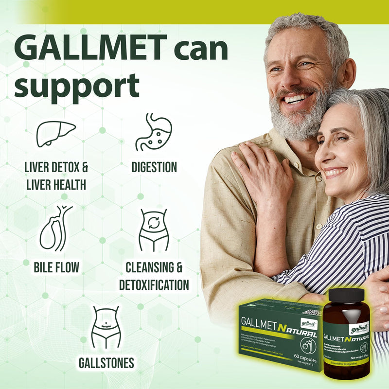 [Australia] - GALLMET Natural 60x Ox Bile 125mg Bile Salt Naturally Support After Gallstones Gallbladder Digestive Problems Fat Digestion - Ox Bile Capsules 125 mg per Capsule - from UK 