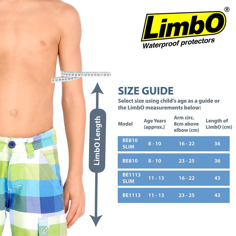 [Australia] - LimbO Waterproof Protectors Cast and Dressing Cover - Child Half Arm 11 to 13 Yrs (BE1113: 23-25 cm Above Elbow Circ.) BE1113: 11-13 Yrs Standard 