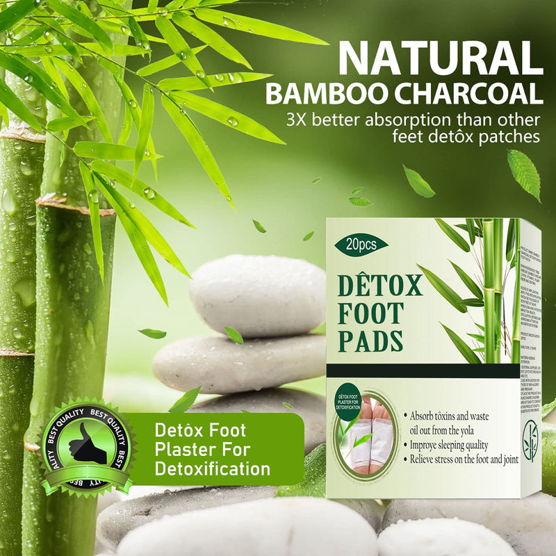 [Australia] - Memonotry Detox-Foot-Patches 20-PCS-Deep-Cleansing-Foot-Pads-Body-Toxin-Removal-Stickers-for-Stress-Relief Feet Care Metabolism-Promotion 