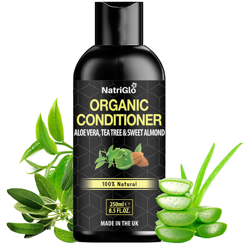 [Australia] - Organic Tea Tree, Aloe Vera & Sweet Almond Conditioner for Dry, Flaky, Itchy Scalp, Damaged Hair - Spots, Pimples | Eczema Care | Vegan Conditioner for Women & Men | SLS Free, Pareben & Sulfate Free ‚Ä¶ 