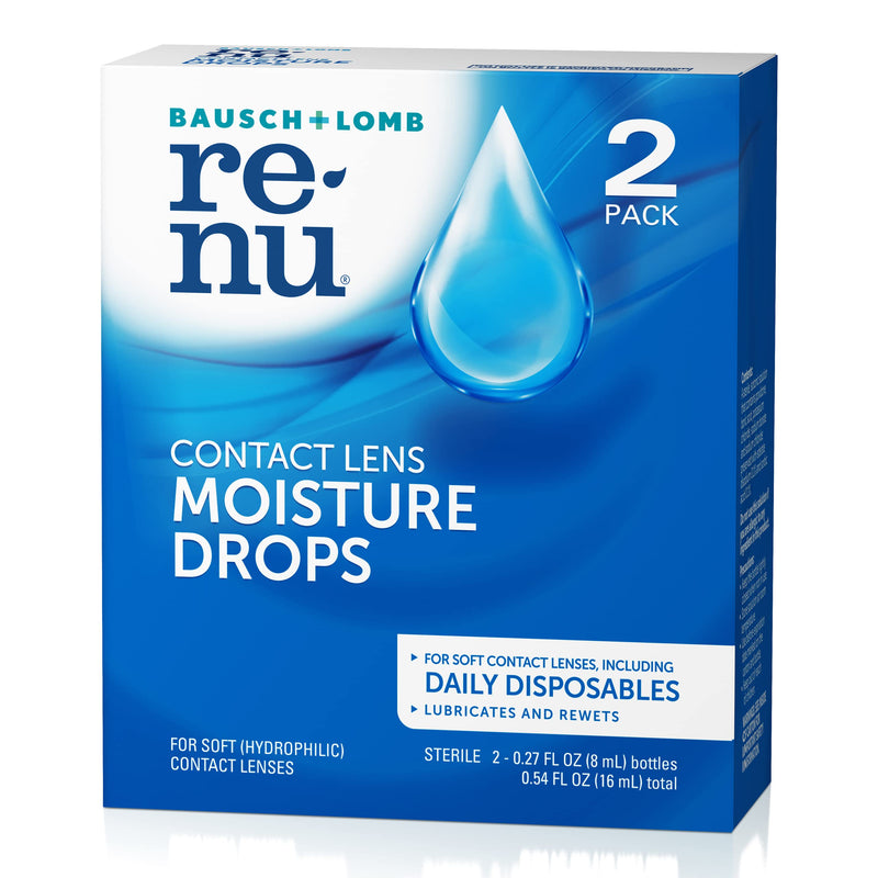 [Australia] - Bausch + Lomb ReNu MultiPlus Lubricating & Rewetting Drops, 0.27 Ounce Bottle Twinpack 0.27 Fl Oz (Pack of 2) 