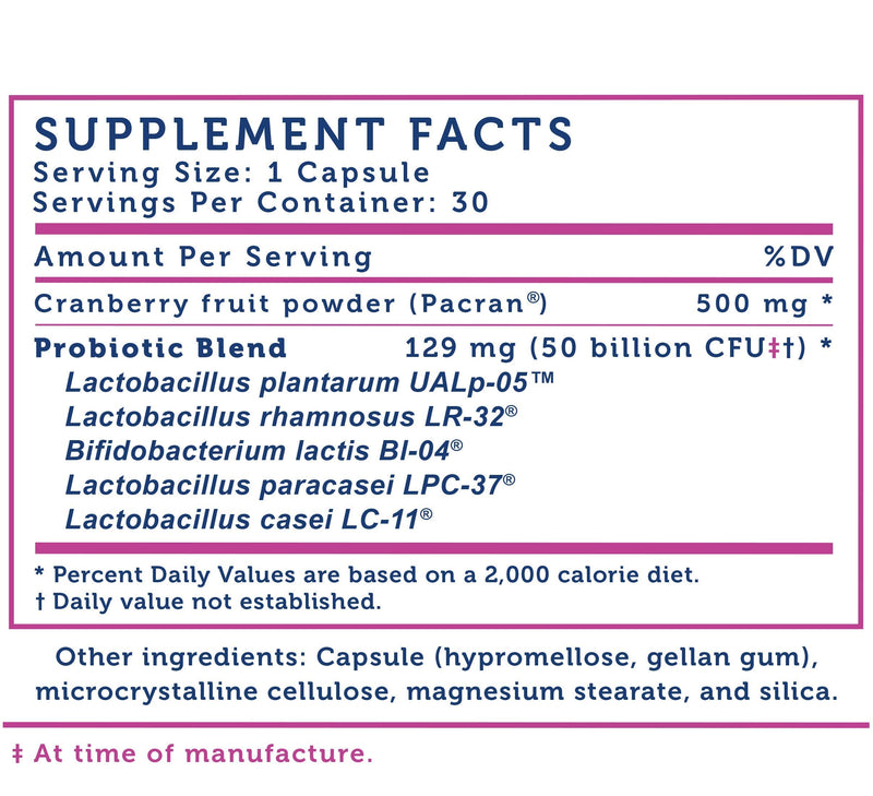 [Australia] - Lovebug Yeast + Vaginal pH Support | Clinically Studied Ingredients for Yeast & UTIs | Multi Strain 50 Billion CFU | 30 Capsules 30 Count (Pack of 1) 