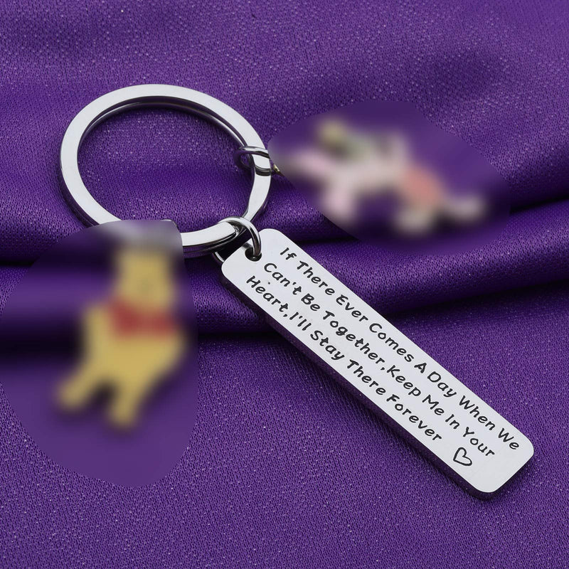 [Australia] - LQRI If There Ever Comes a Day When we Can't be Together Inspired Gift Keychain BFF Gift Girlfriend Gift Long Distance Relationship Friendship Gift sliver 