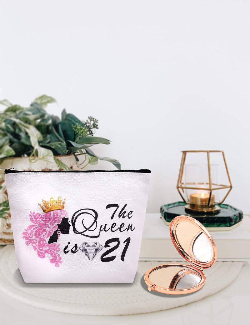 [Australia] - 21st Birthday Gifts for Women,21st Birthday Mirror,Happy 21st Birthday,21st Birthday Makeup Bag,21 Birthday,Finally 21,21st Birthday,21st Birthday Gifts for Women,21 Bday,21 Year Old 