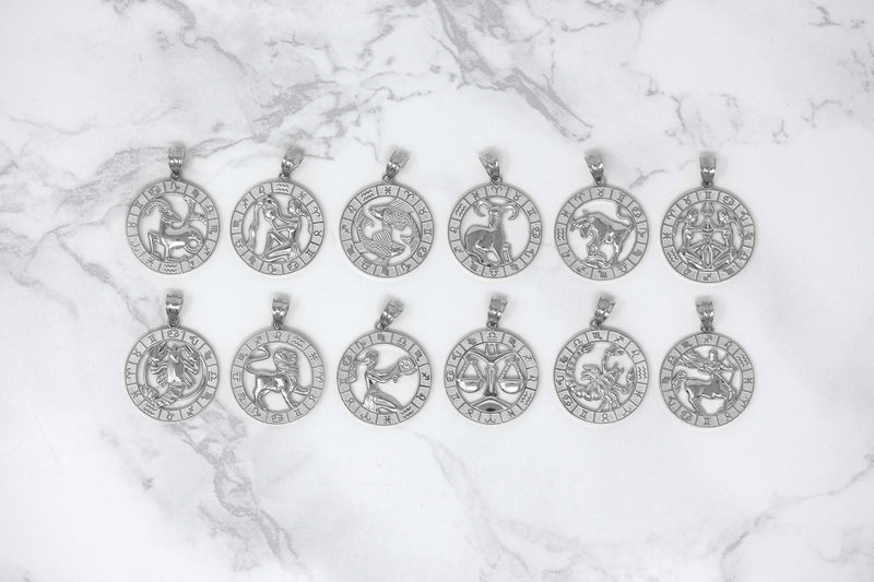 [Australia] - CaliRoseJewelry Sterling Silver Zodiac Pendant Aquarius 