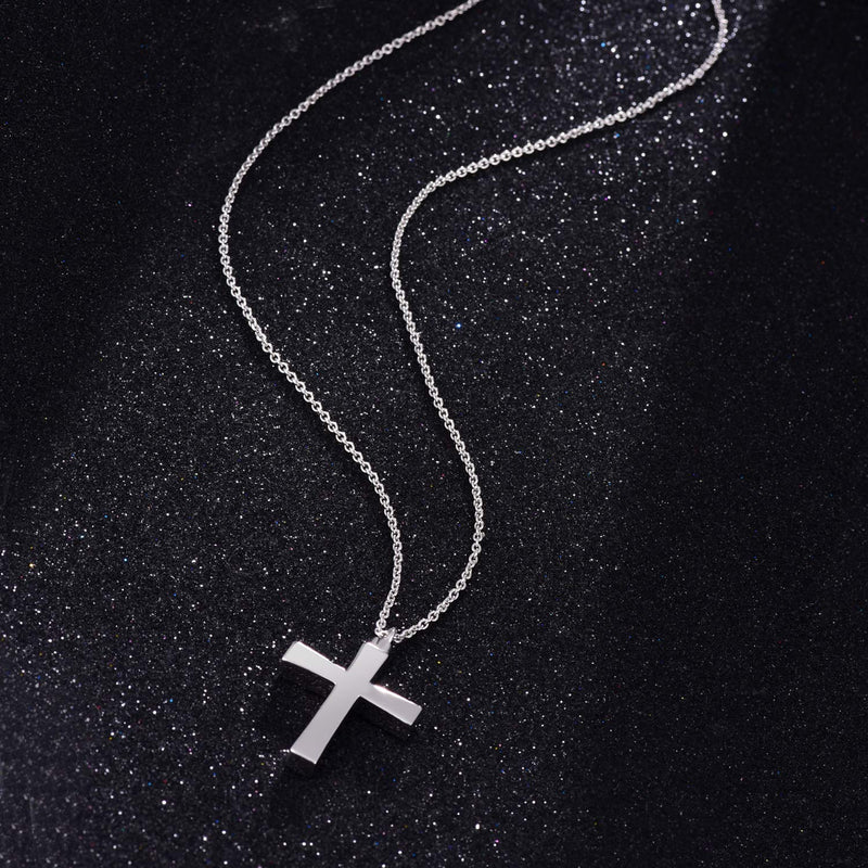 [Australia] - ACJFA 925 Sterling Silver Cross Urn Pendant Necklace Keepsake Memorial Cremation Jewelry for Ashes for Men for Women 