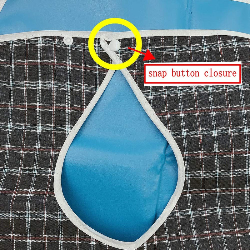 [Australia] - JZK Long Large Waterproof Feeding bib for Elderly, Adult and Teenager, Washable Adult Dribble bib for Disabled People and Stroke Patient 