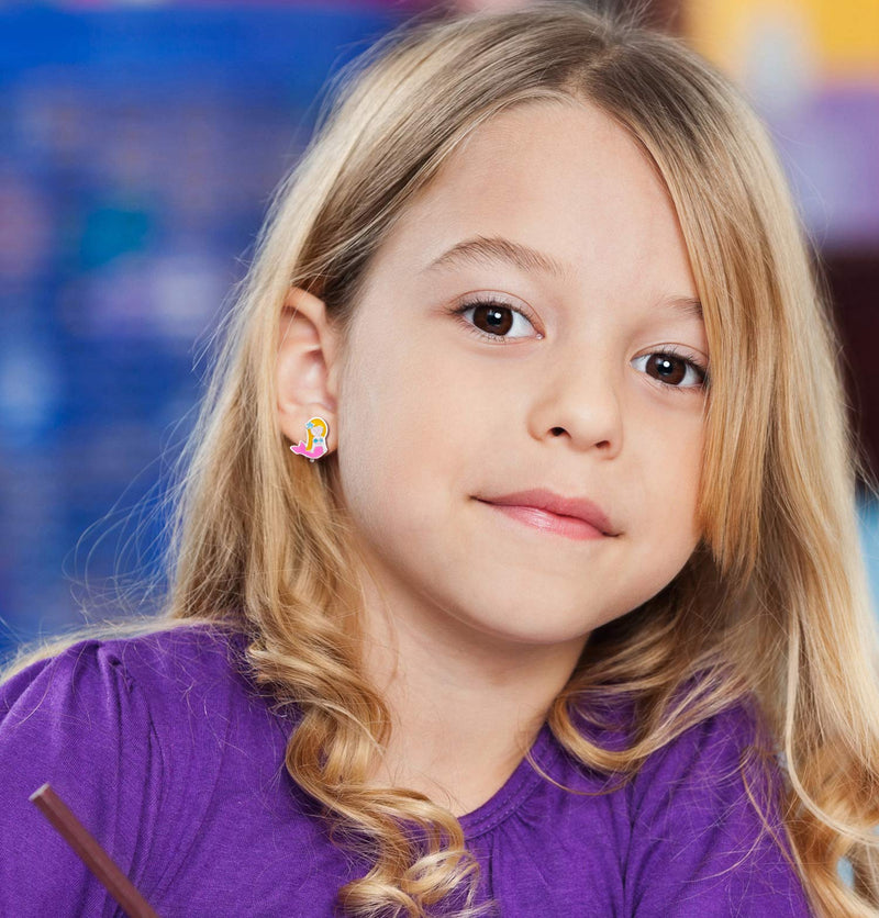 [Australia] - 20 Pairs Kids Clip on Earrings for Girls - Cute Animal Clipon Earrings Pack for Little Girls - Colorful Flower Clip-on Earrings Set for Teens Girls #1 