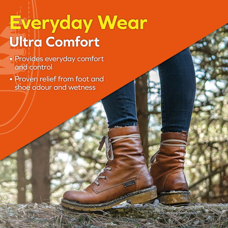 [Australia] - Odor-Eaters Ultra Comfort, Odour-Destroying, Deodorising Comfort Insoles, for Everyday Wear, Pack of 6 6 Pairs 