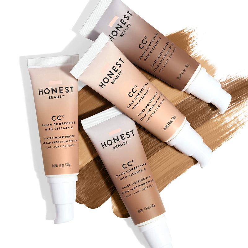 [Australia] - Honest Beauty Clean Corrective with Vitamin C Tinted Moisturizer Broad Spectrum SPF 30, Deep | VEGAN | 6-in-1 Multitasker | Blue Light Defense | Chemical Sunscreen Free & Dermatologist Tested | 1oz 