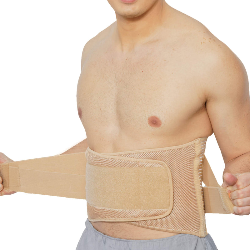 [Australia] - NeoTech Care Adjustable Compression Wide Back Brace Lumbar Support Belt (Charcoal, Size XXL) Charcoal 