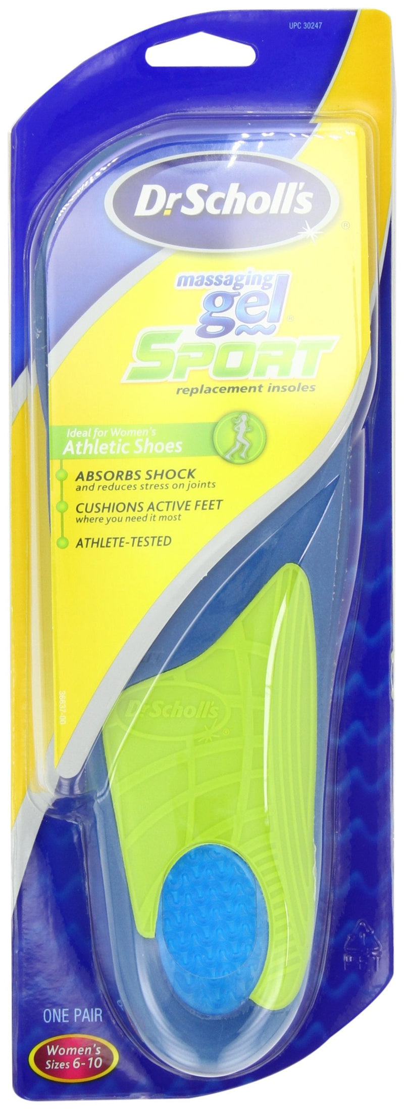[Australia] - Dr. Scholl's Massaging Gel Sport Replacement Insoles (Women's Sizes 6-10) 1-Pair 