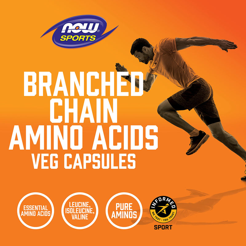 [Australia] - NOW Sports Nutrition, Branched Chain Amino Acids, With Leucine, Isoleucine and Valine, 240 Veg Capsules 