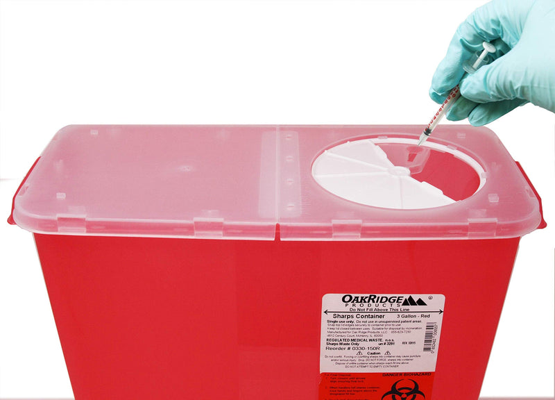 [Australia] - Oakridge 3 Gallon Size Needle and Syringe Sharps Disposal Container 