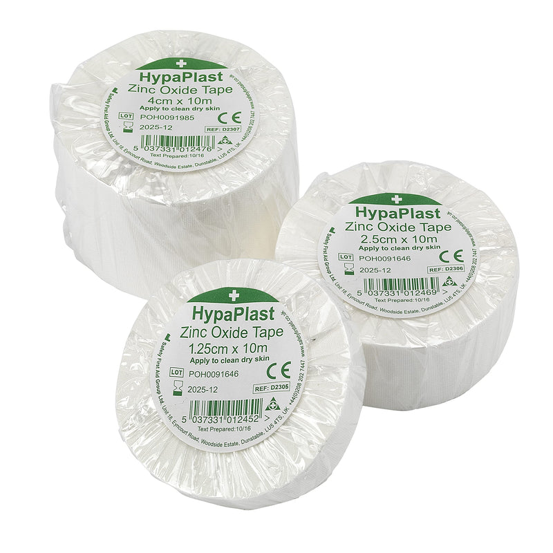 [Australia] - HypaPlast Zinc Oxide Tapes, Assorted Pack 6 Rolls 10 m Tape for Sports or First Aid Dressings Assorted Pack of 6 Rolls 