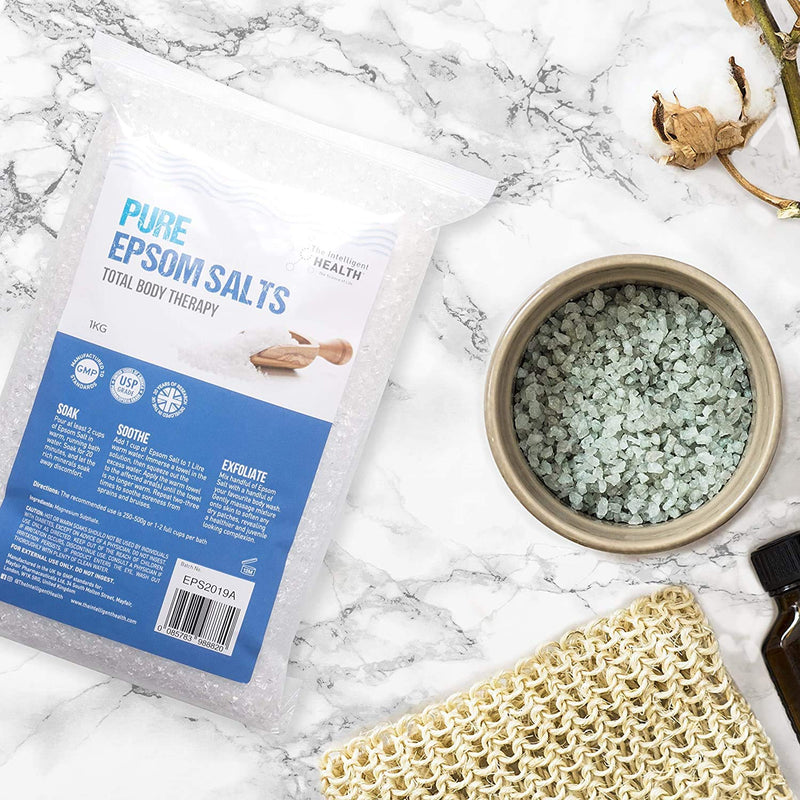 [Australia] - Pure Epsom Salts | Magnesium Sulphate Bath Salt | 10 Kg Pack by The Intelligent Health | Ideal for Relieving Sore Muscles | Reduces Inflammation 