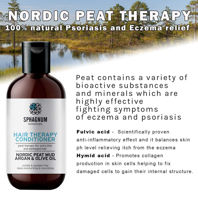 [Australia] - Natural Argan & Olive Oil Conditioner - Effective Peat Mud Treatment for Thin, Dry and Damaged Hair. Best Hypoallergenic Organic Minerals for Silky Hair. Pregnancy Safe. Paraben, Sulfate Free. 