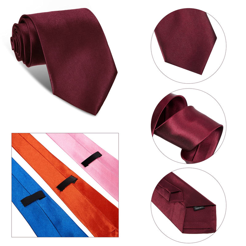 [Australia] - 12 Pieces Solid Satin Ties Pure Color Ties Set Business Formal Necktie Tie for Men Formal Occasion Wedding (Mix Color) 