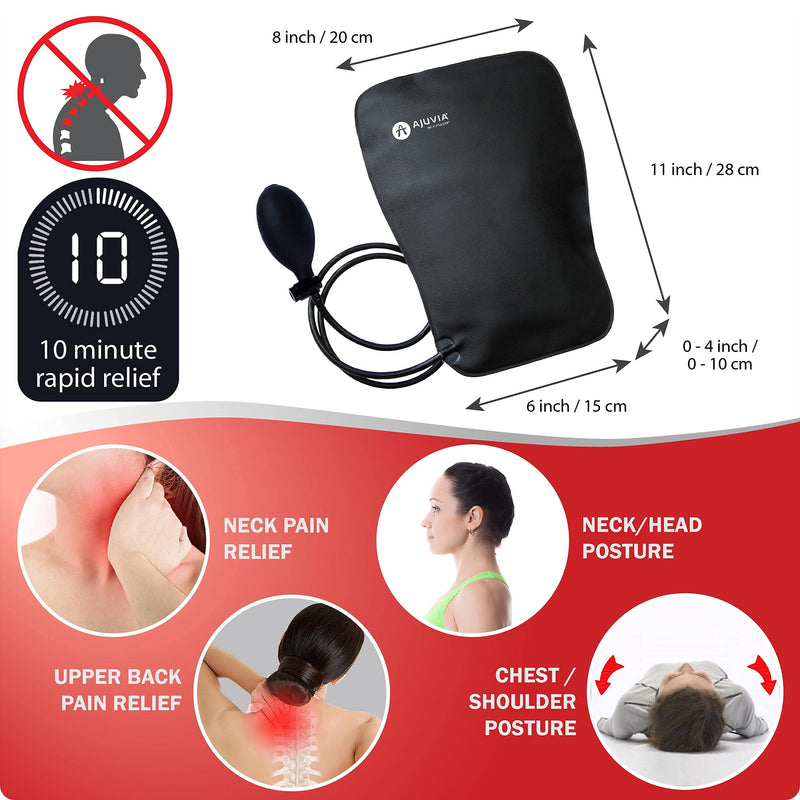 [Australia] - Cervical Neck Traction Device Inflatable Neck Stretcher for Neck Support & Neck Pain Relief, Neck and Shoulder Relaxer, Neck Curve Restorer, AJUVIA Neck Vitalizer™ 