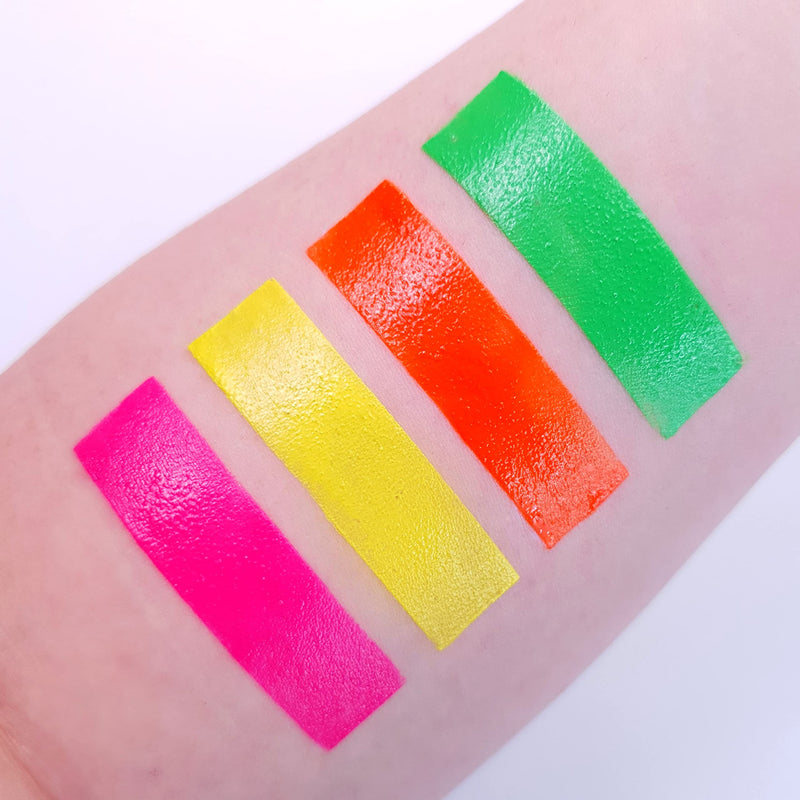 [Australia] - UV Glow - Neon UV Paint Stick/Face & Body Crayon - Set of 4 Colours. Genuine and original UV Glow product - glows brightly under UV Light! 