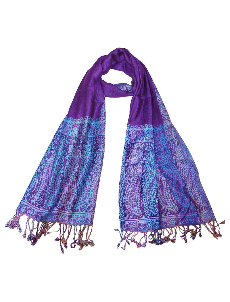 [Australia] - Lovarzi Women's Scarf - Gorgeous Paisley Pashmina Scarf/Shawl for Women Purple 