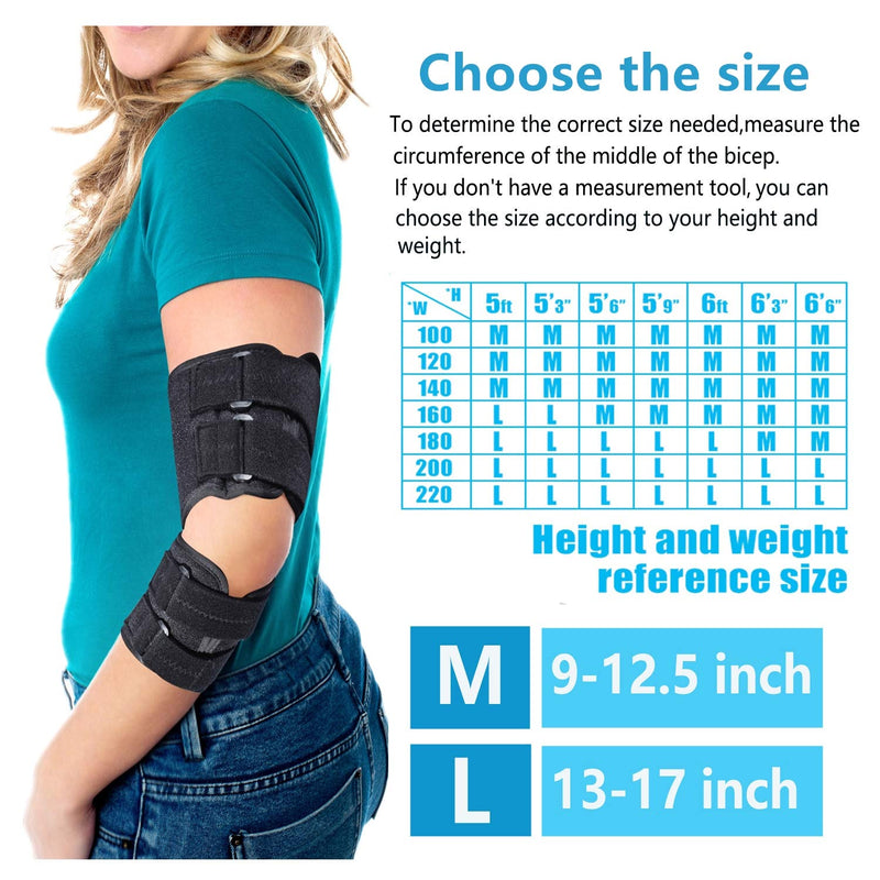 [Australia] - Elbow Brace for Cubital Tunnel Syndrome Adjustable Elbow Splint Arm Ulnar Nerve Brace Support Tendonitis and Arthritis Pain Relief,Post Surgery Immobilizer Medical Stabilizer,Fits Both Arms and Unisex (M) Medium 