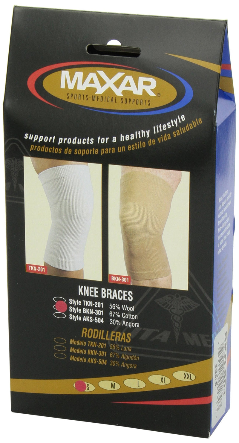 [Australia] - Maxar Cotton/Elastic Knee Brace - Beige, Small 
